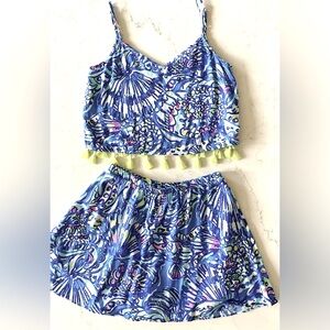 Lily Pulitzer Ramona Crop Top and Skort 2 Piece Set Sz 00